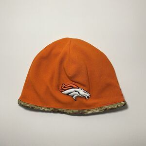 NEW ERA NFL DENVER BRONCOS ORANGE CAMO SKULL CAP BEANIE HAT MEN'S UNISEX OSFM